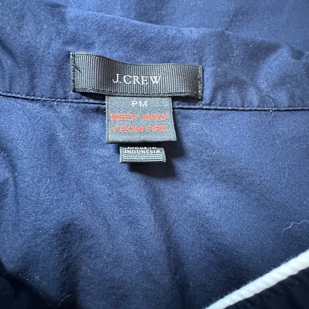 J. Crew Womens Classic Pajama 2 Piece Pant Set PL/PM Piped Trim Preppy Lounge - Picture 6 of 14